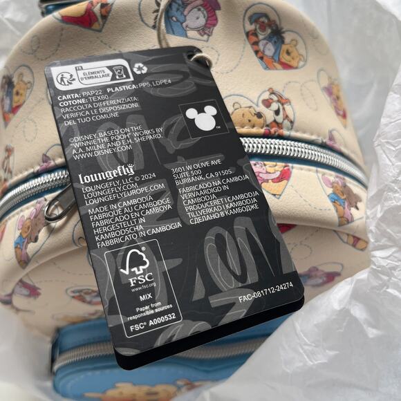 Loungefly Disney Winnie the Pooh Hugs Mini Backpack Tigger Eeyore Piglet - Picture 9 of 11